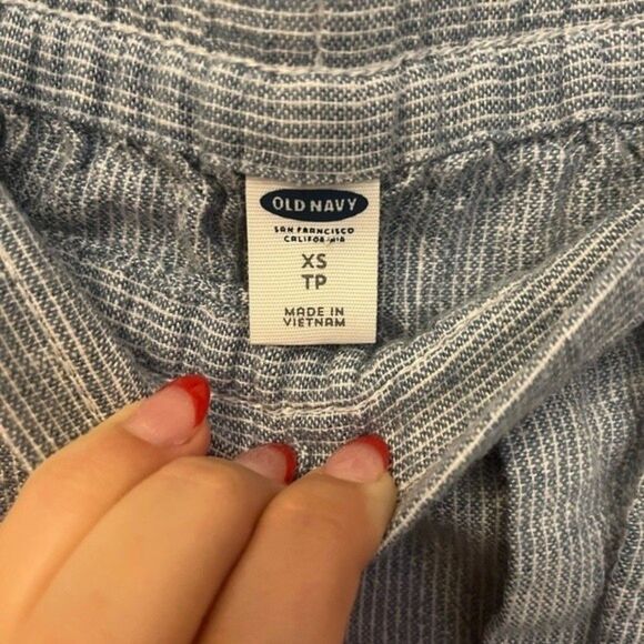 Old Navy Blue Striped Linen Mini Skirt Size X-Small - Picture 3 of 7